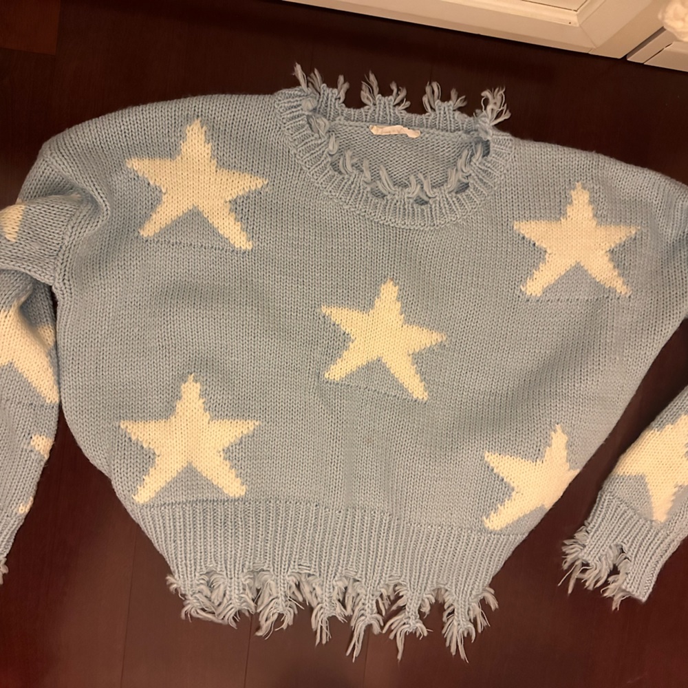 Rock n rags starstruck sweater in blue size small